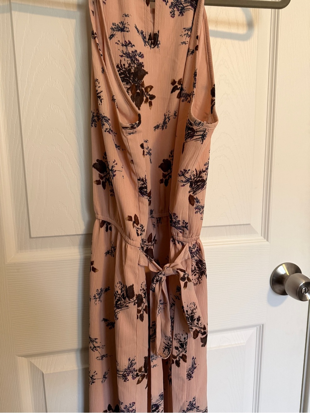 Chelsea 28 Blush Feminine Soft Floral Halter Maxi Dress Boho Romantic Size S - Picture 7 of 7